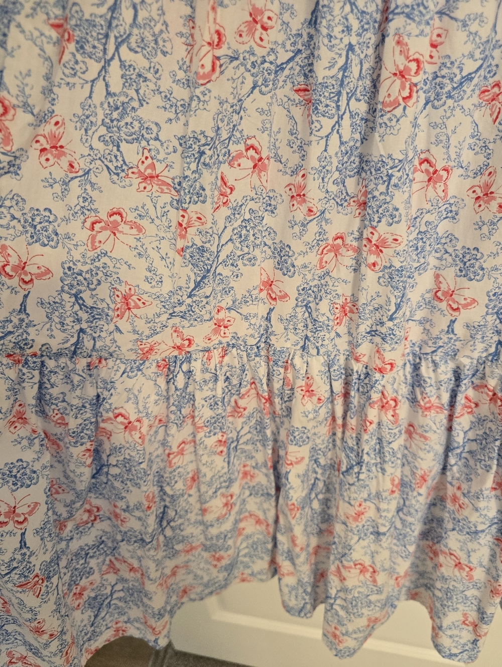 Ivy City Blue & Floral Ruffle Maxi Dress - Picture 5 of 8